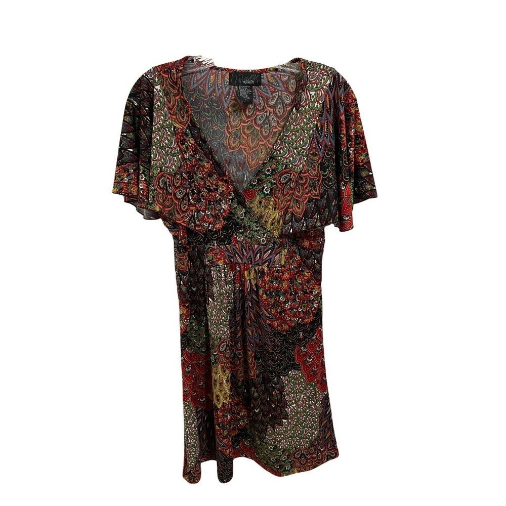Hypnotik Paisley Dress Polyester/Spandex Size Large